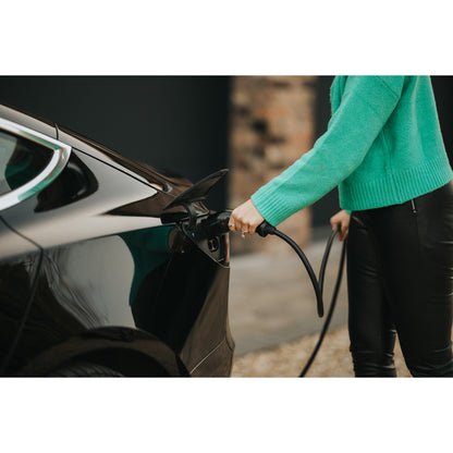 zappi Tethered EV Charger in Black - charging