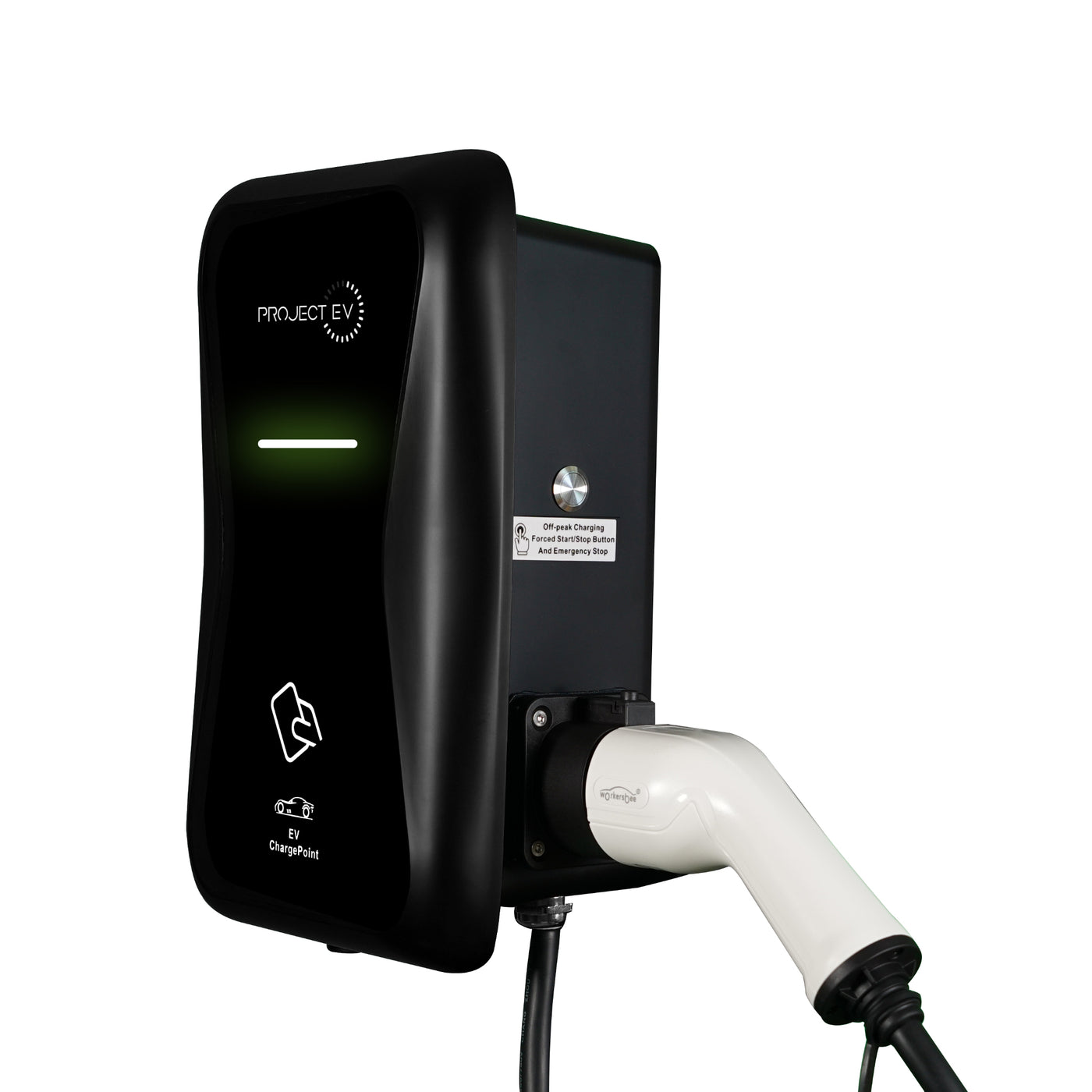 Project EV 7.3kW Pro Earth Wall Tethered AC Charger Single Gun RFID EV – EV  Goods