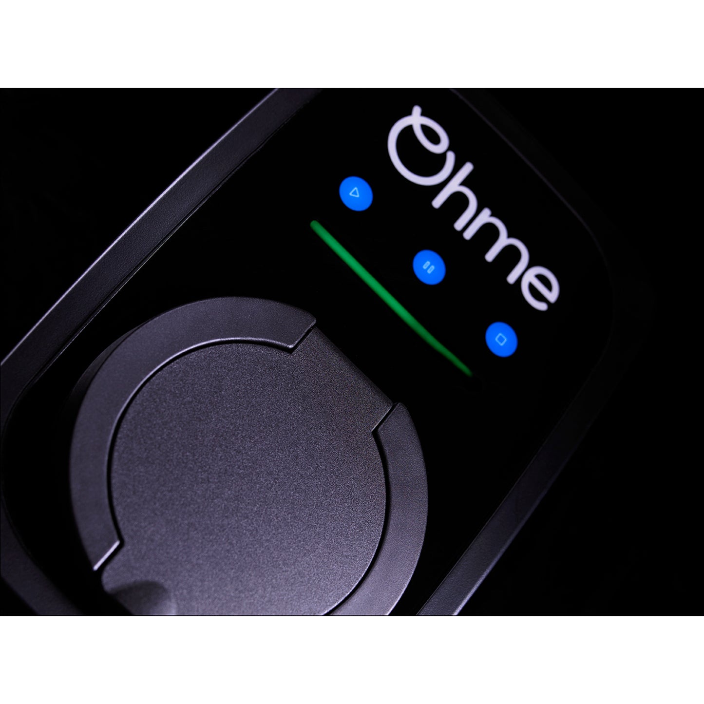 Ohme ePod Untethered Smart EV Charger 7.4kW Titled (dark backgound)